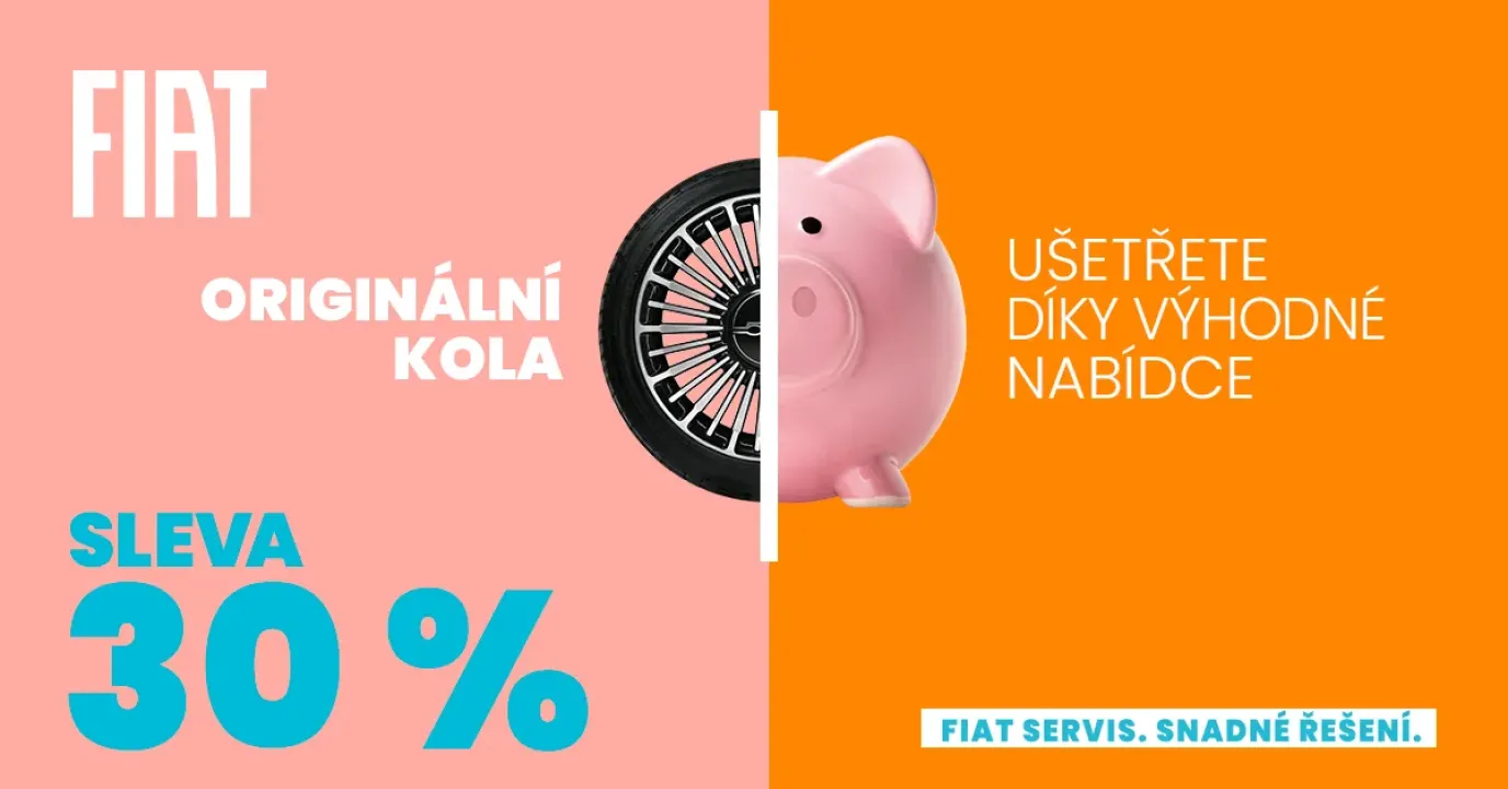 Originální kola FIAT se slevou 30 %