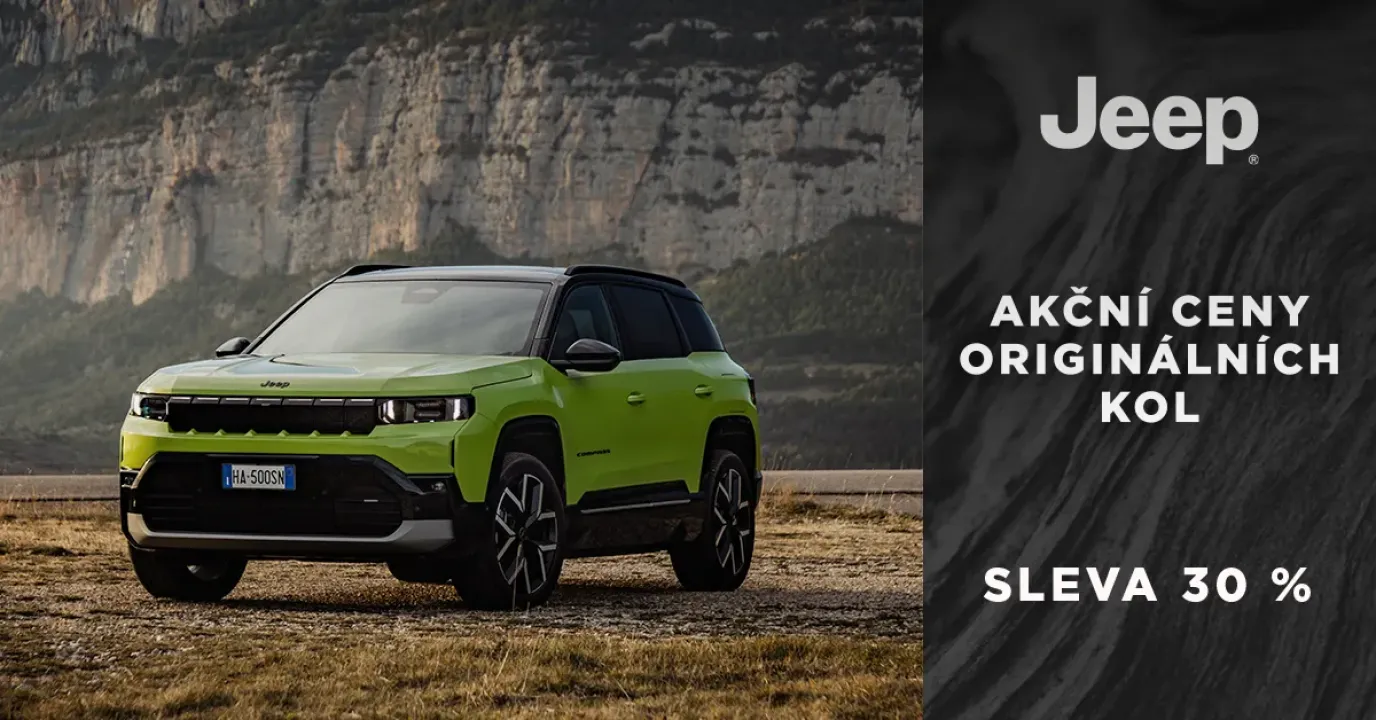 Originální kola Jeep se slevou 30 %