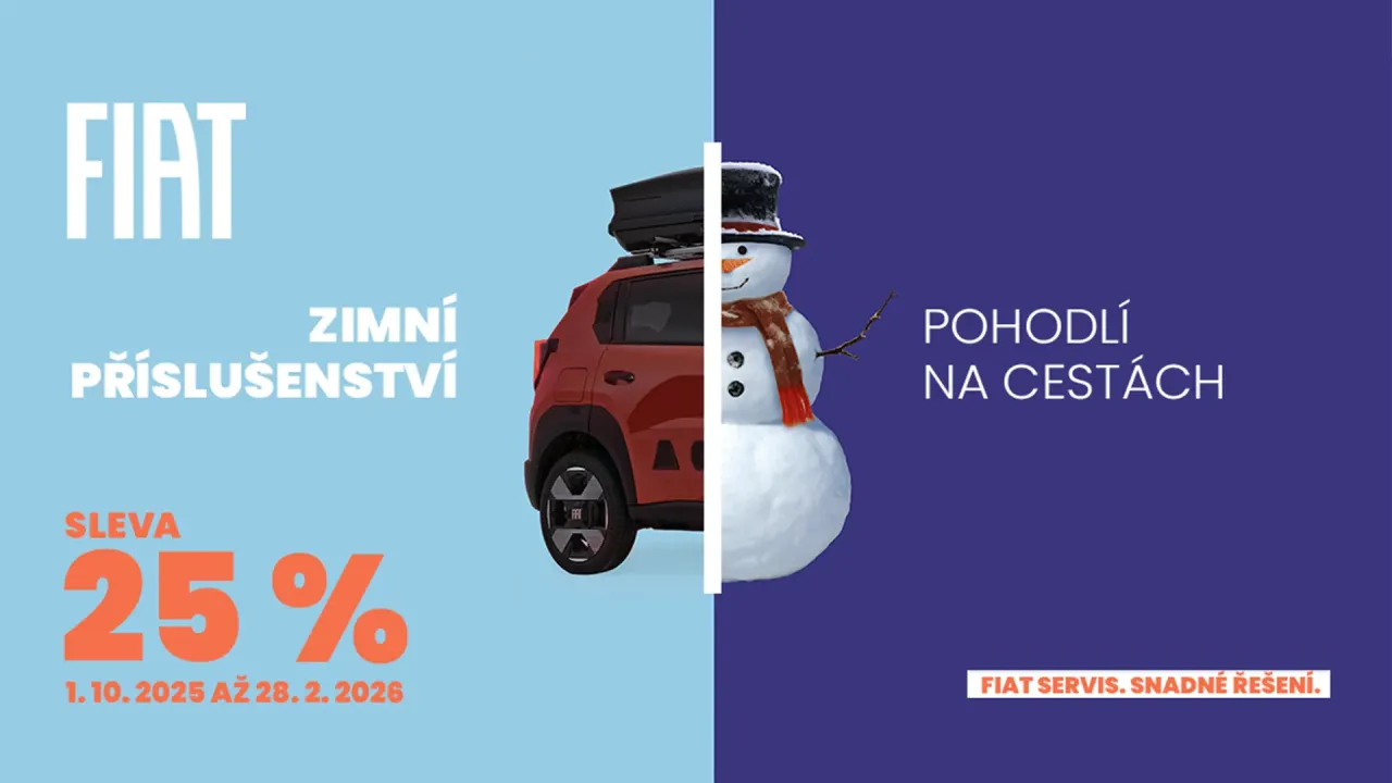 Zimní příslušenství na FIAT se slevou 25%